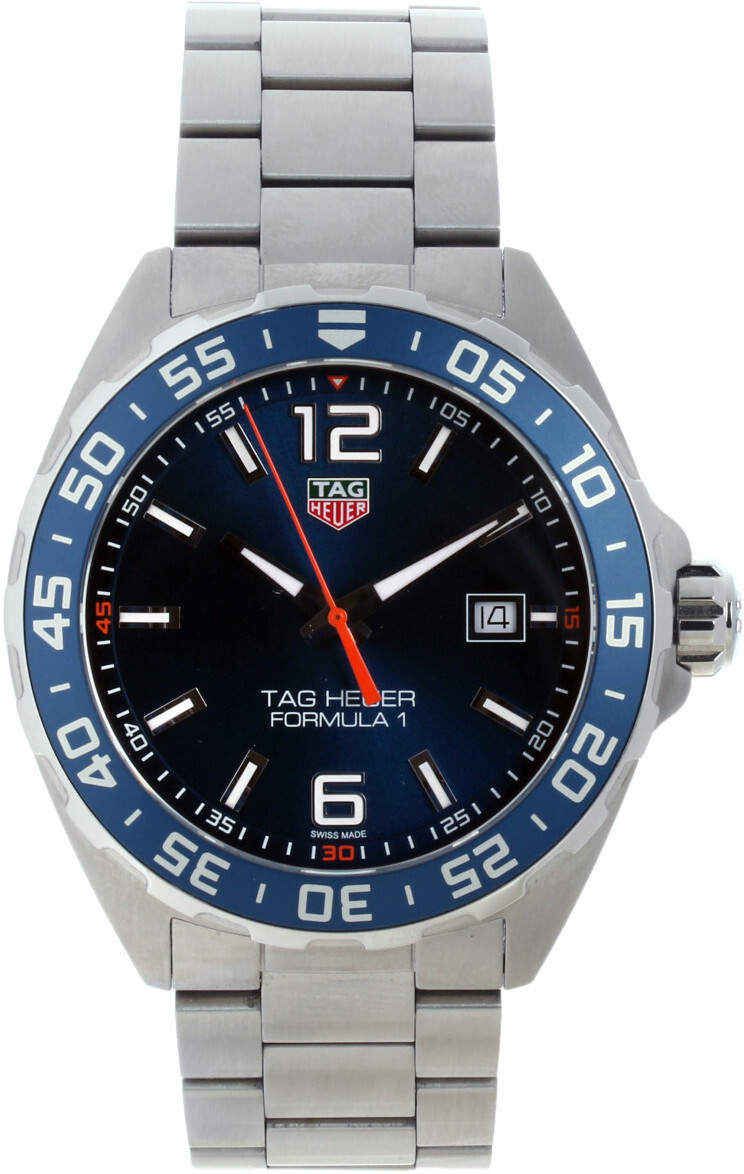 Waz1010 Ba0842 Tag Heuer Formula 1 Blue Steel O43 Mm Used 820