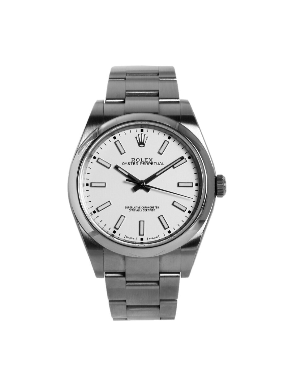rolex 39 oyster perpetual white