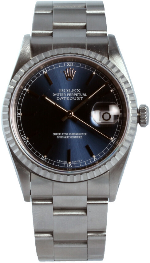 16220 Rolex Datejust Blue/Steel Ø36 mm USED Price € 6.590