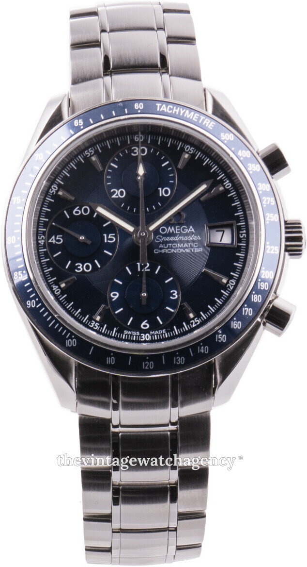 3212.80.00 Omega Speedmaster Date Blue Steel 40 mm USED